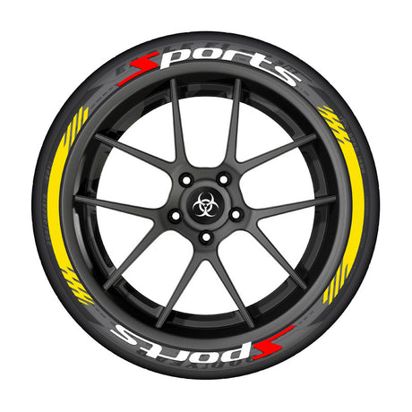 SPORTS series car tire letter sticker DIY sticker personalized modification sticker 3D three-dimensional all-in-ode tire sticker - V.I.P Digital Presence