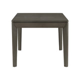 TOPMAX 6-Piece Dining Table Set with Upholstered Dining Chairs and Bench Farmhouse Style Tapered Legs Dark Gray+Beige