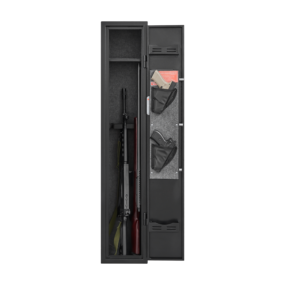 5 gun safes with 3 pistol pockets, quick access biometric adjustable heavy-duty gun rack mounted gun safes - V.I.P Digital Presence