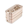 Wheat straw lunch box office portable three-layer lunch box square sealed bento box divided student lunch box - V.I.P Digital Presence