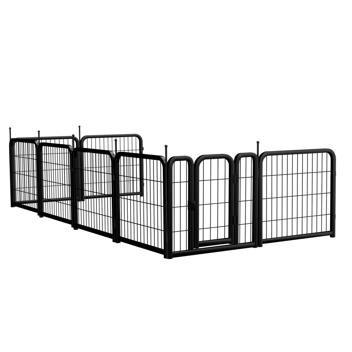 8-panel dog fence, 24 inch small dog pet fence, portable indoor pet game fence. Black, 22.2 inches wide x 23.6 inches high. - V.I.P Digital Presence
