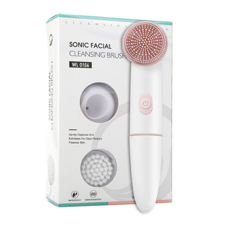 2-Speed 2-In-1 Silicone Facial Cleanser Sonic Vibration Face Wash Brush Electric Face Wash Pore Cleanser - V.I.P Digital Presence