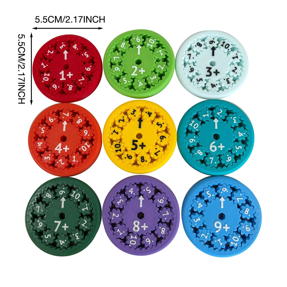 MATH FIDGET SPINNERS 9-piece math fidget spinner teaching enlightenment toy - V.I.P Digital Presence