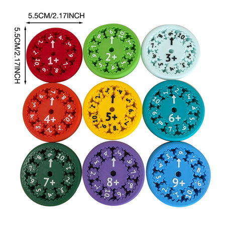 MATH FIDGET SPINNERS 9-piece math fidget spinner teaching enlightenment toy - V.I.P Digital Presence