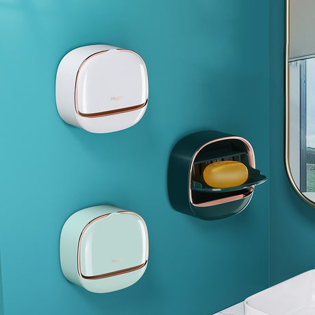 Wall Mounted Soap Dish Drain Soap Rack Free Punching - V.I.P Digital Presence