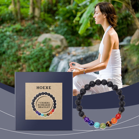 Colorful Volcanic Stone Bracelet Jewelry Beads Bracelet Colorful Volcanic Stone Bracelet Adjustable Braided Beading - V.I.P Digital Presence