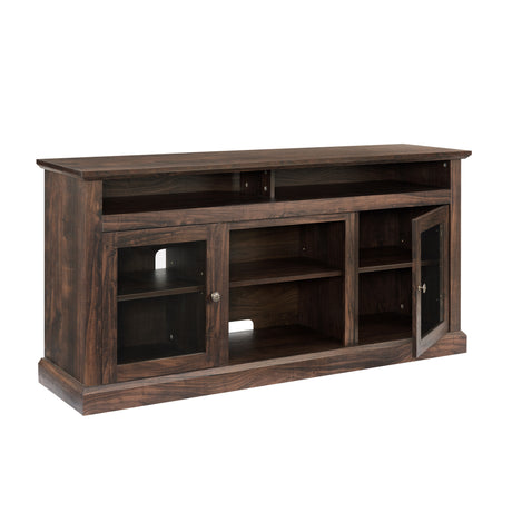 Contemporary TV Media Stand Modern Entertainment Console Brown - V.I.P Digital Presence