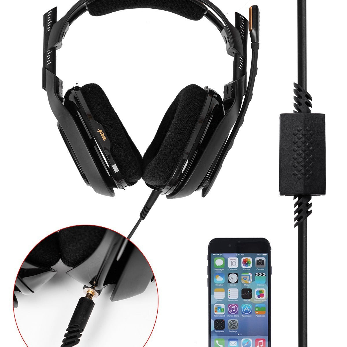 Suitable for Logitech ASTRO A10 A40 gaming headphones Ps4 connection cable headphone audio cable - V.I.P Digital Presence