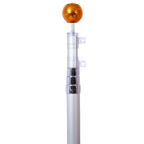 25FT segmented flagpole kit, ultra thick heavy-duty aluminum flagpole with top ball outdoor embedded flagpole - V.I.P Digital Presence