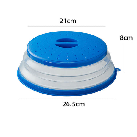 Folding cover with hooks, microwave heating cover, multifunctional silicone folding fresh-keeping cover, oil proof and splash pr - V.I.P Digital Presence