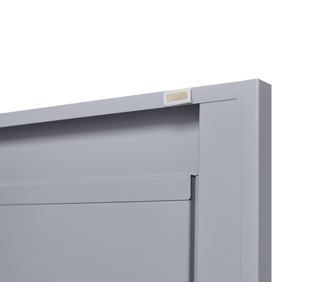 Grey metal kitchen storage cabinet, kitchen pantry storage cabinet with door and shelf, adjustable leveling feet - V.I.P Digital Presence