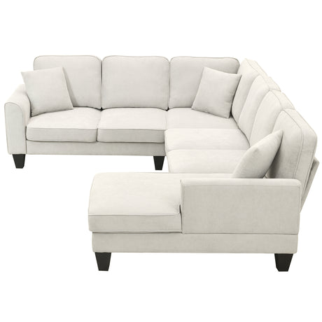 [VIDEO provided] [New] 108*85.5" Modern U Shape Sectional Sofa 7 Seat Fabric Sectional Sofa Set - V.I.P Digital Presence
