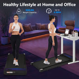 New 8.10 Walking Pad Under Home Desktop Treadmill -2.5HP Walking Treadmill 0.6-4MPH 300LBS Capacity Remote Control Battery - V.I.P Digital Presence