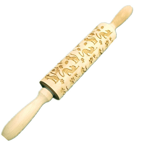 Wooden Rolling Pin Beechwood Laser Engraved Printed Rolling Pin Embossing Christmas Flip Sugar Cookie Rolling Pin - V.I.P Digital Presence