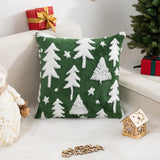 Christmas Pillow Cover (Excluding Pillow Core) Snowflake Velvet Jacquard Christmas Tree Elk Festival Decoration - V.I.P Digital Presence