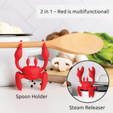 Crab pot edge clip crab silicone tableware holder spoon holder steam radiator anti slip spoon holder anti overflow device - V.I.P Digital Presence