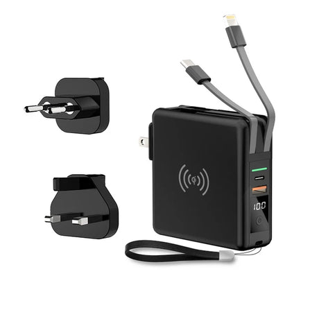 Power Bank 10000mAh With AC Plug 15W Fast Wireless Charging Powerbank USB Type C Mobile Phone Wall Charger for iPhone 14 Xiaomi - V.I.P Digital Presence