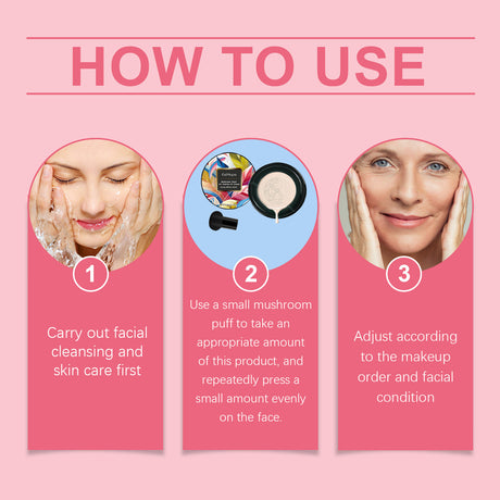 Mushroom Head Air Cushion Small Mushroom Air Cushion Easy To Apply Makeup Without Clogging Pores Moisturizing Natural Concealer - V.I.P Digital Presence