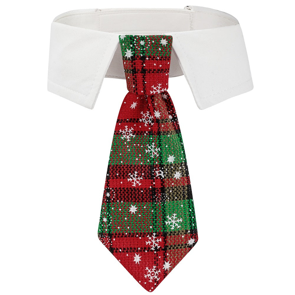 New British style handsome Christmas dog collar Christmas pet tie - V.I.P Digital Presence