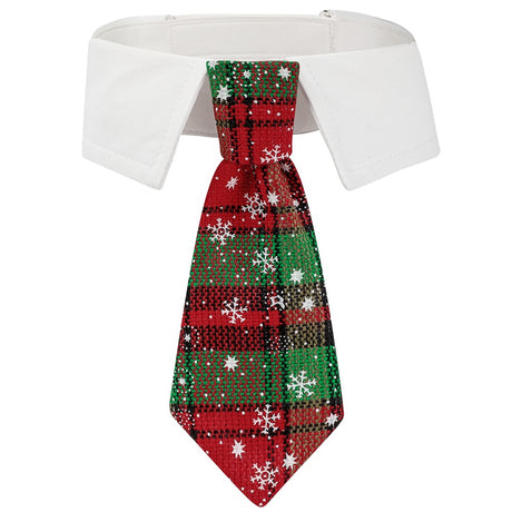 New British style handsome Christmas dog collar Christmas pet tie - V.I.P Digital Presence