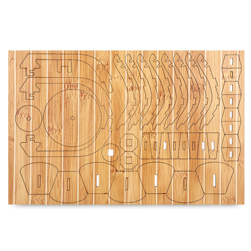 Woodcraft Assembly Kit 3D Jigsaw Puzzle - Phonograph - V.I.P Digital Presence
