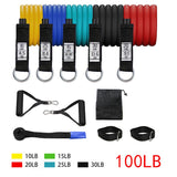 Juego de bandas de resistencia para ejercicios con anclaje para puerta, correas para piernas y tobillos para entrenamiento de resistencia, fisioterapia y entrenamientos en casa. 