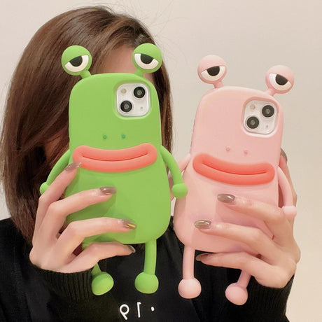 Funny Silicone 3D Frog Phone Case For IPhone 14 13 11 12 Pro Max XS XR X 7 8 Plus SE Cartoon Cute Shockproof Bumper Cover - V.I.P Digital Presence