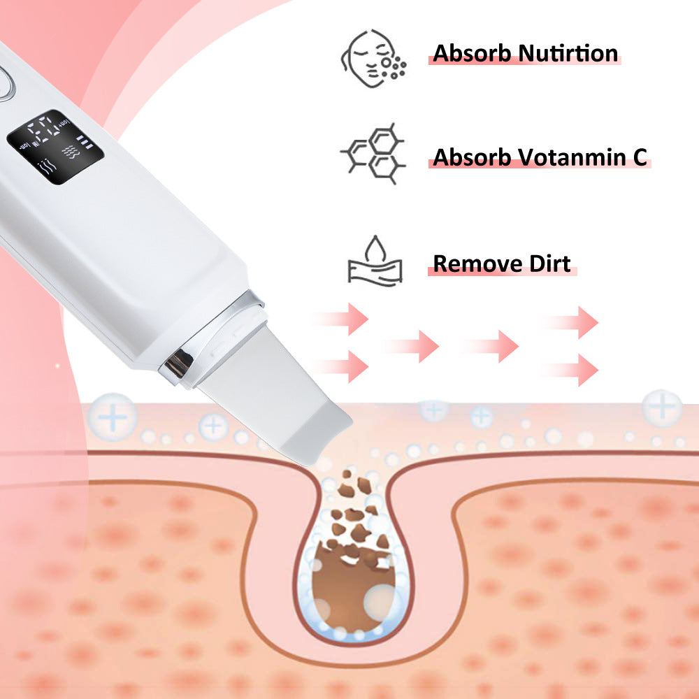 Hailicare Facial Ultrasonic Iontophoresis Export Skin Scraper LED LCD Screen Skin Scrubber - V.I.P Digital Presence