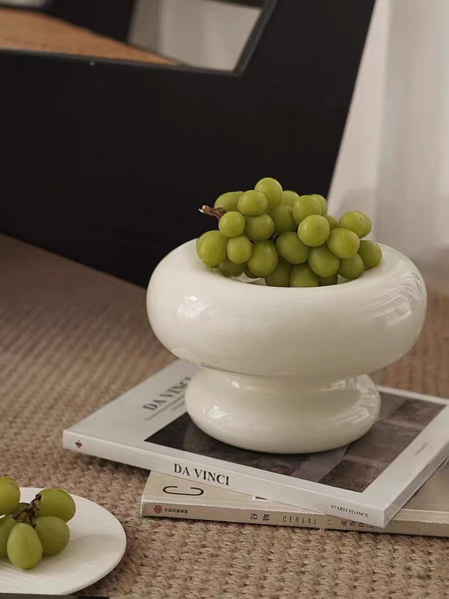 Creative Life [Cotton Candy] Ceramic Fruit Tray Home Living Room Tea Table Storage Storage Fruit Tray Snack Tray - V.I.P Digital Presence