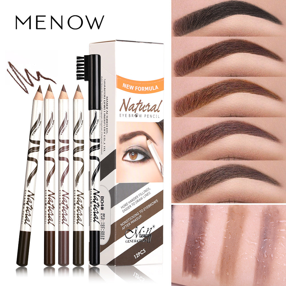 Meinuo P135 Eyebrow Pencil Fine Eyebrows 12 Five-Color Roots - V.I.P Digital Presence