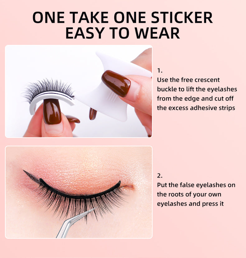 New Product Glue-Free Self-Adhesive Eyelashes Spare Glue Strip Temperature-Sensing Self-Adhesive False Eyelashes Curling Realistic Natural False Eyelashes - V.I.P Digital Presence