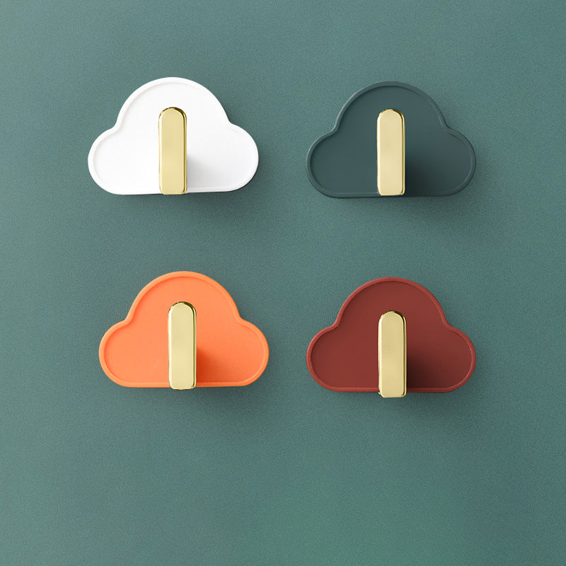 Light Luxury Paste Cloud Sticky Hook Strong Viscose Punch-Free Hook Wall Hanging Traceless Hook Key Hook 4pcs - V.I.P Digital Presence