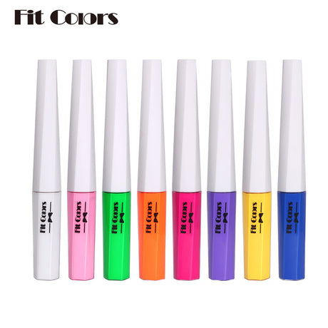 Fit Colors Fluorescent Color Liquid Eyeliner 8 Colors Waterproof Sweat-proof Quick-Drying Color Eyeliner Set - V.I.P Digital Presence