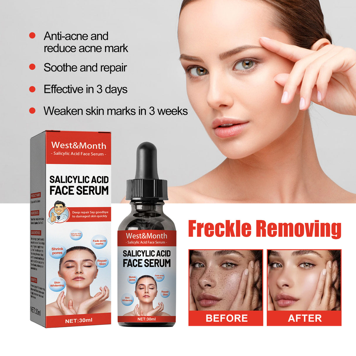 Salicylic Acid Facial Essence Hydrating Repair Improve Skin Care Essence - V.I.P Digital Presence