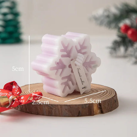 New Christmas Snowflake Aromatherapy Candle Hand-Made Romantic Atmosphere Creative Home Desktop Decorations With Gifts Ornaments - V.I.P Digital Presence