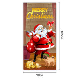 New Christmas Door Curtains, Flags, Outdoor Photography, Santa Claus and Puppies, Background Decoration, Hanging Cloth - V.I.P Digital Presence