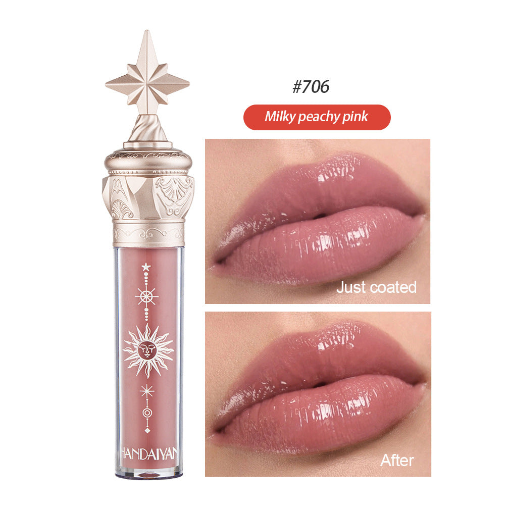HANDAIYAN Small Star Stick Lip Gloss Lipstick Water Light Film Mirror Lip Glaze Glass Lip Gloss Moisturizing Lasting Not Easy To Fade - V.I.P Digital Presence
