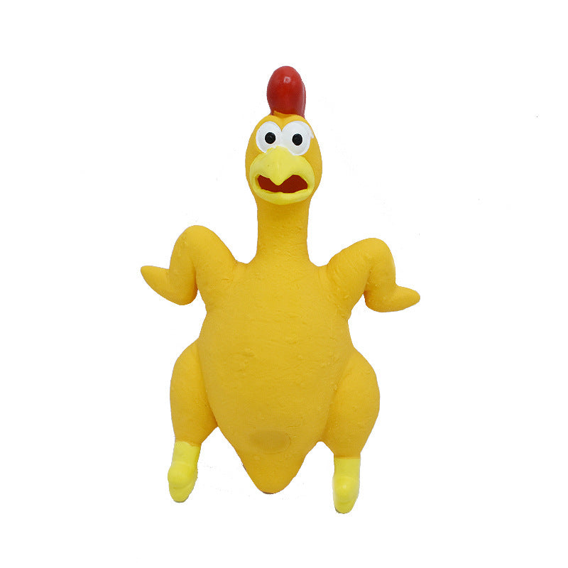 Pet Dog Toy Squeaky Chicken Latex Chew-Resistant for Large and Medium Dogs Boredom Relief Sound-Making Toy for Puppies - V.I.P Digital Presence