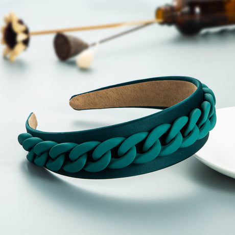 Headband New Fashion Personality Pastoral Style Female Wide-Brimmed Color Chain Decoration Macaron Color Headband - V.I.P Digital Presence