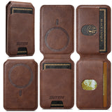 Suitable for Apple 15ProMax Android universal mobile phone magnetic card holder MagSafe magnetic ring PU leather - V.I.P Digital Presence