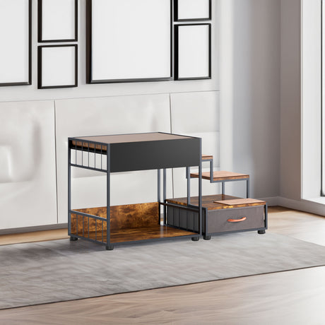 et Step Window Perch,Bunk Beds Window Perch for Dogs Bedside Lounge Elevated Dog Bed Multi-Level Platform with sponge Vintage - V.I.P Digital Presence