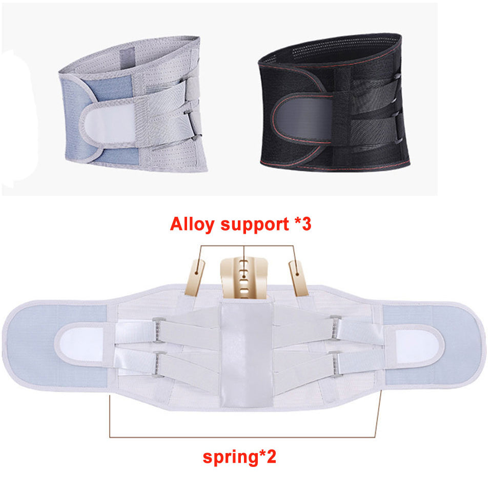 Orthopedic Tourmaline Self-heating Magnetic Steel Bone Waist Widen Belt Men Women Lumbar Support Back Brace Belt With 3pcs Pad - V.I.P Digital Presence