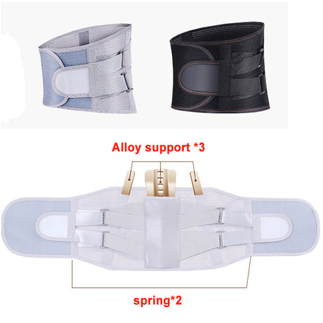 Orthopedic Tourmaline Self-heating Magnetic Steel Bone Waist Widen Belt Men Women Lumbar Support Back Brace Belt With 3pcs Pad - V.I.P Digital Presence