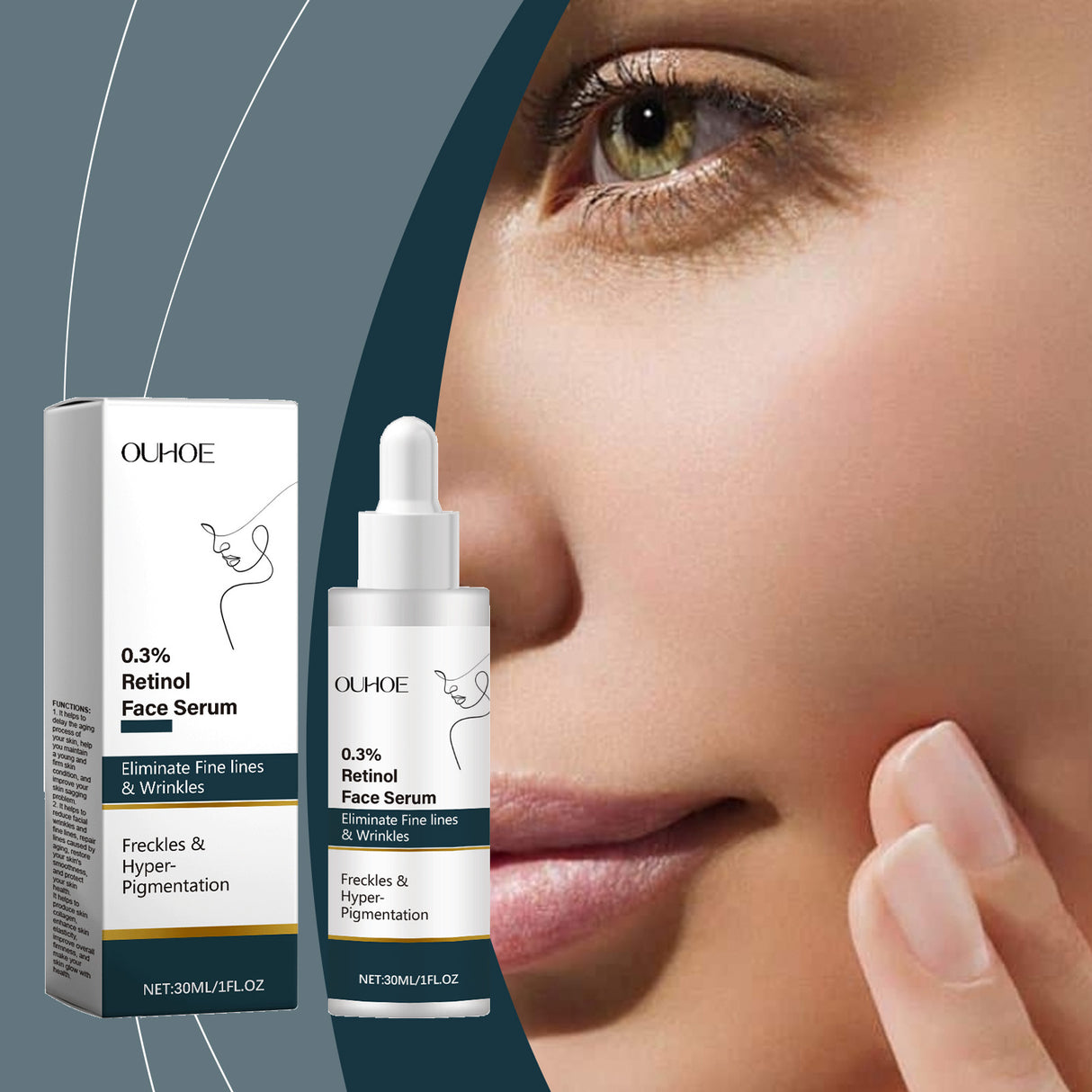 Retinol Facial Essence, Gentle Skin Care Elastic, Tender, Brightening, Moisturizing And Moisturizing Original Solution