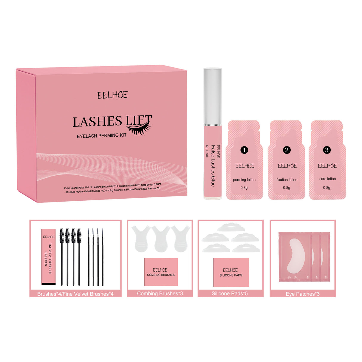 Lash Lift Set, Natural Beauty Slim Thick Curl Mild Non-Smudding Eyelash Set - V.I.P Digital Presence