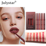 Lipstick Pink Six Pack Lipstick Pen Waterproof Matte Velvet Fog Rotary Lipliner - V.I.P Digital Presence
