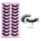 New DD Russian Large Roll Grafting Free False Eyelashes 10 Pairs Of Multi-Layer Thick Cross Mink Like Eyelashes - V.I.P Digital Presence