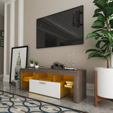 20 minutes quick assembly brown simple modern TV stand cabinet Brown + whiteTV bracket
