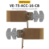 One Pair (2 Pieces) Style 3Ac Kit for FCPC V5 Tactical Vest Cummerbunds, with Quick Release Buckle, made of imported Tegris. - V.I.P Digital Presence