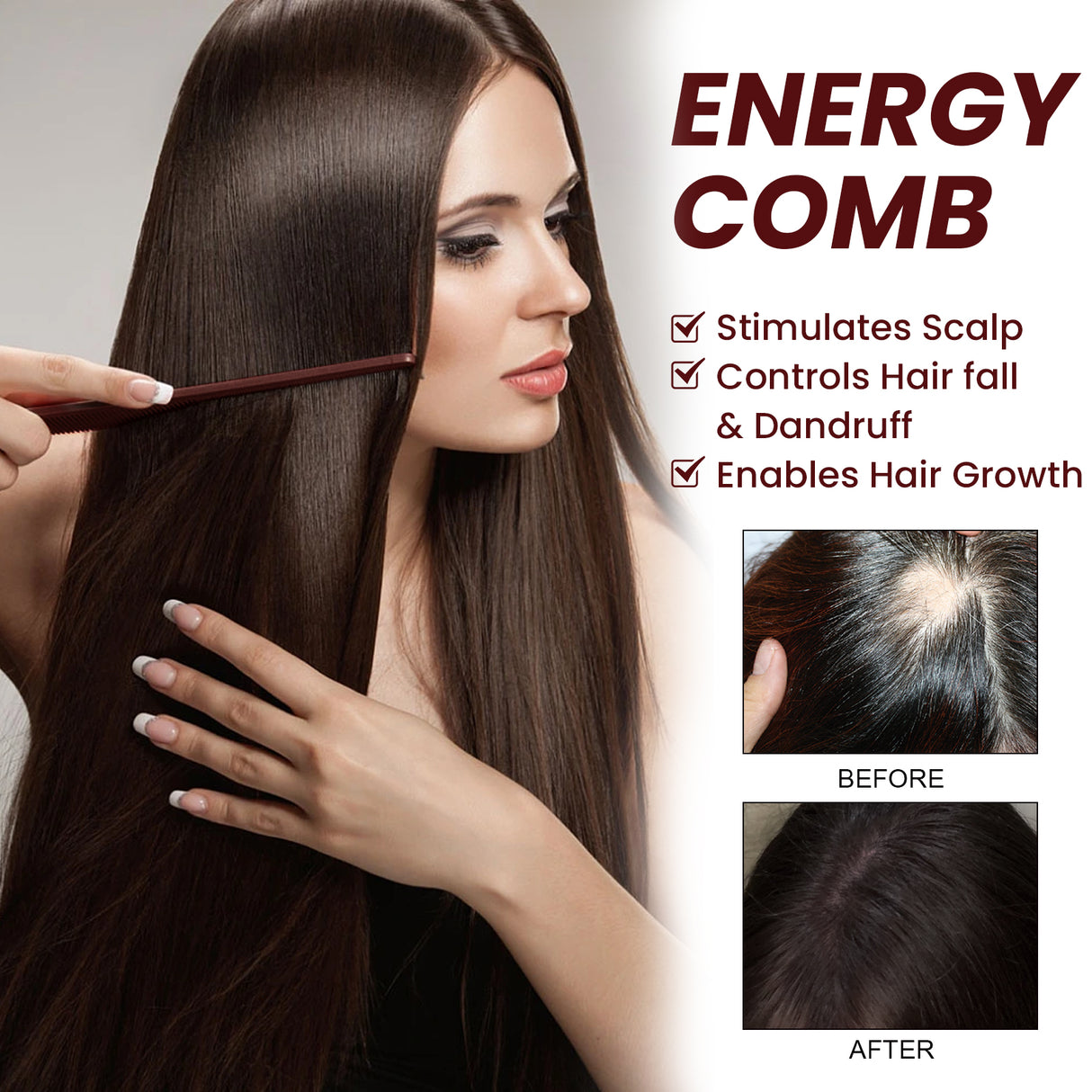 Hair Care Comb Scalp Massage Treatment Dry Hair Smooth No Tangles Hair Care Comb - V.I.P Digital Presence
